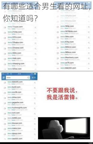 有哪些适合男生看的网址，你知道吗？