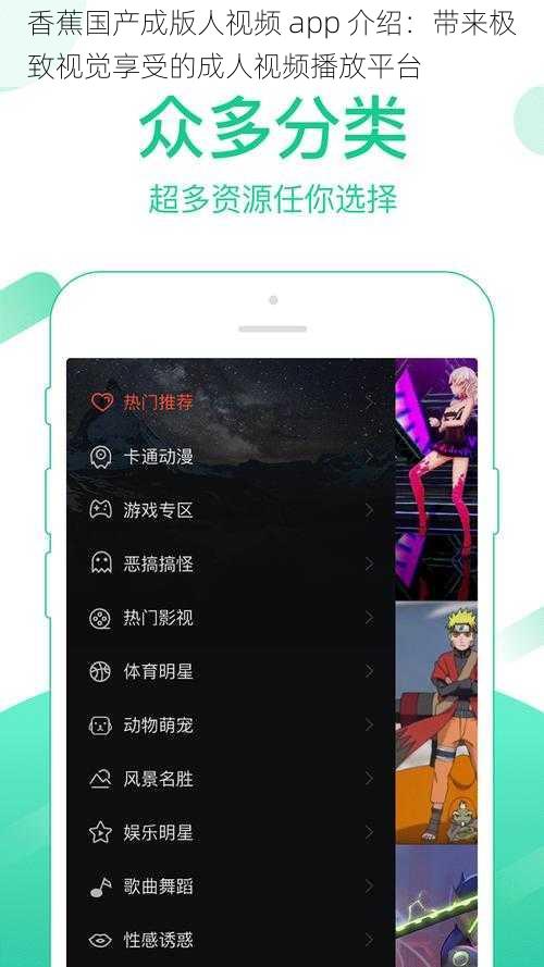 香蕉国产成版人视频 app 介绍：带来极致视觉享受的成人视频播放平台