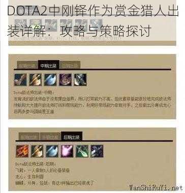 DOTA2中刚铎作为赏金猎人出装详解：攻略与策略探讨